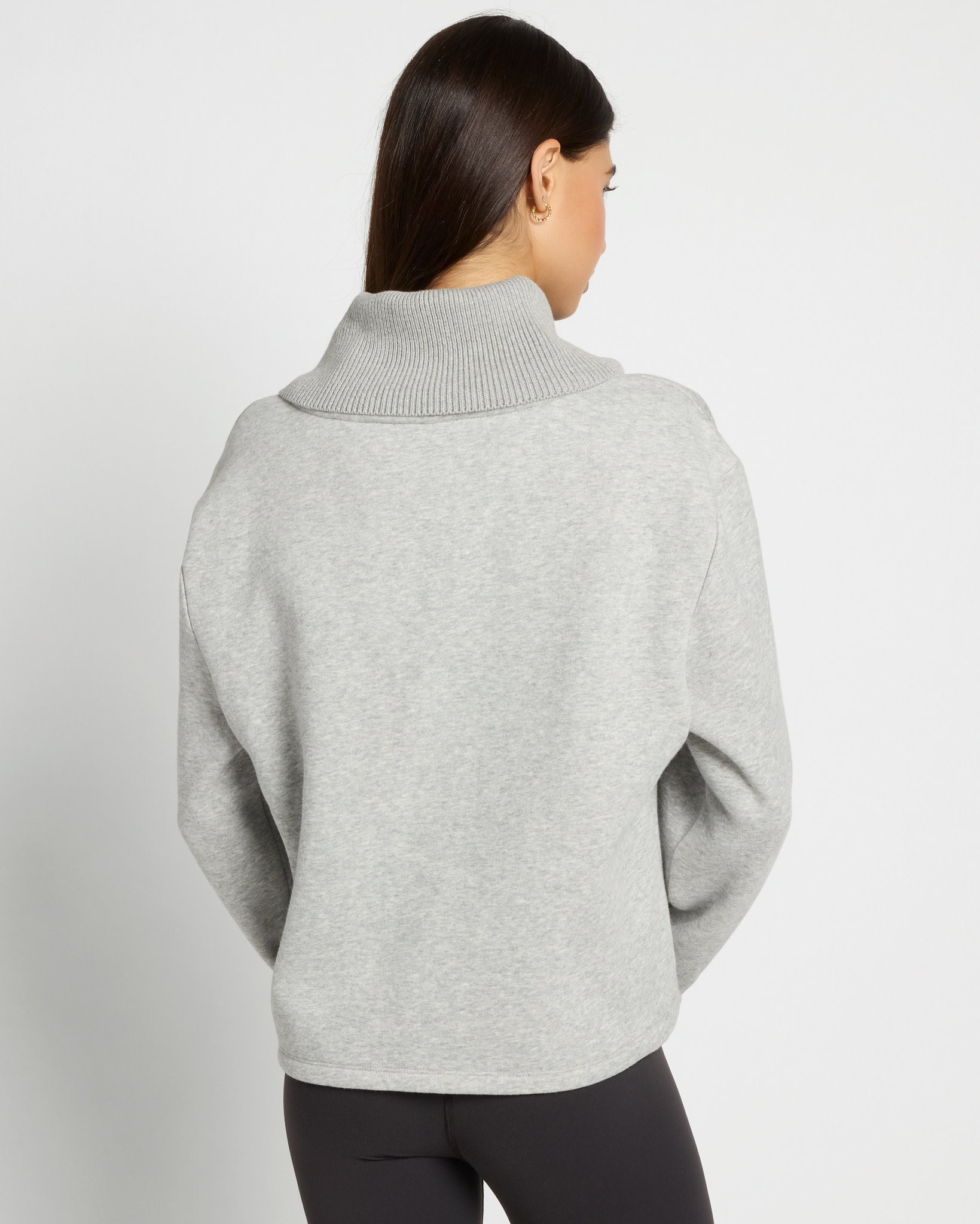 Athletic Heather $|& Interval Harmony Shawl Collar Pullover - SOF Back