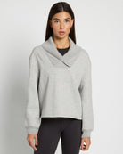 Athletic Heather $|& Interval Harmony Shawl Collar Pullover - SOF Front