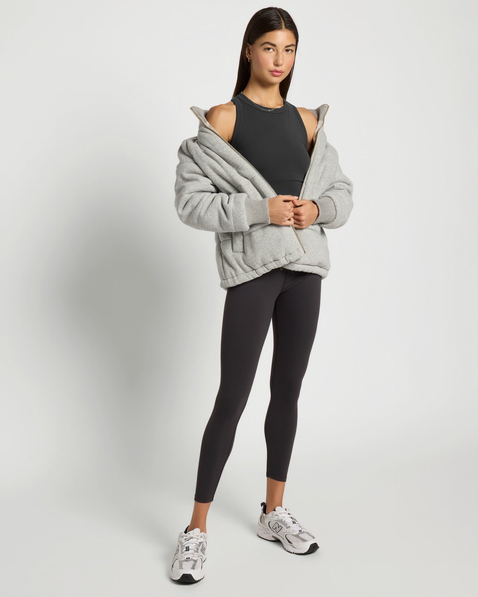 Athletic Heather $|& Interval Harmony Puffer Jacket - UGC On Fig