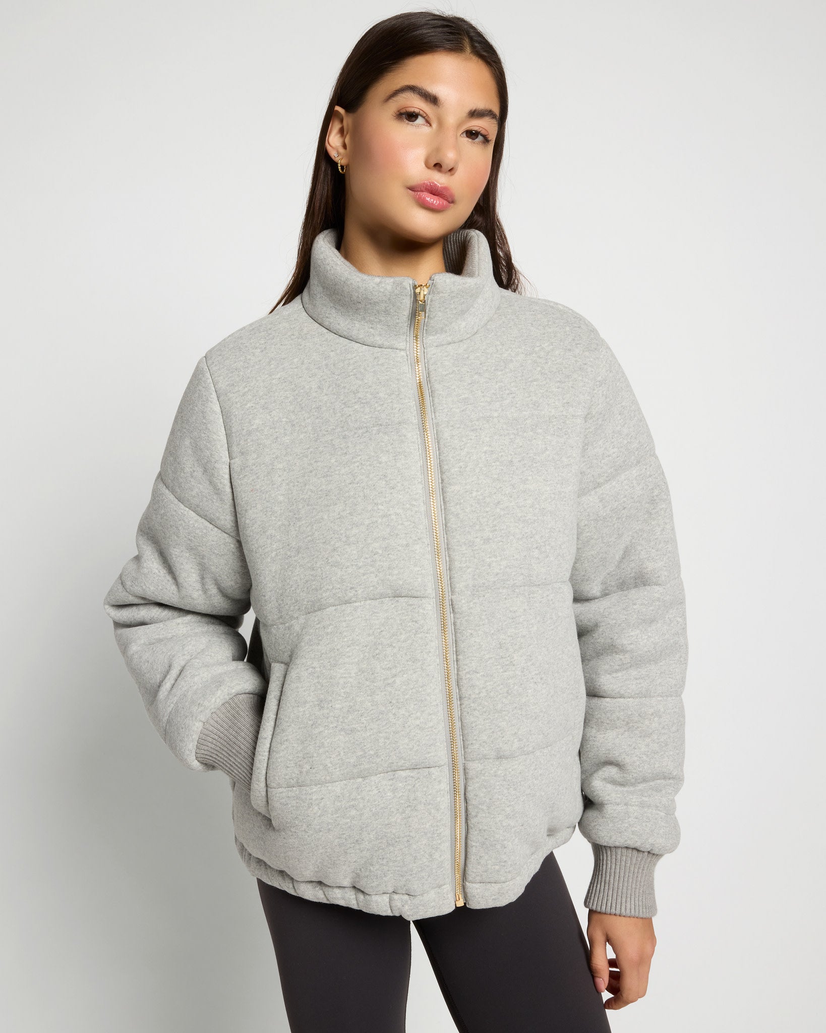 Athletic Heather $|& Interval Harmony Puffer Jacket - SOF Front