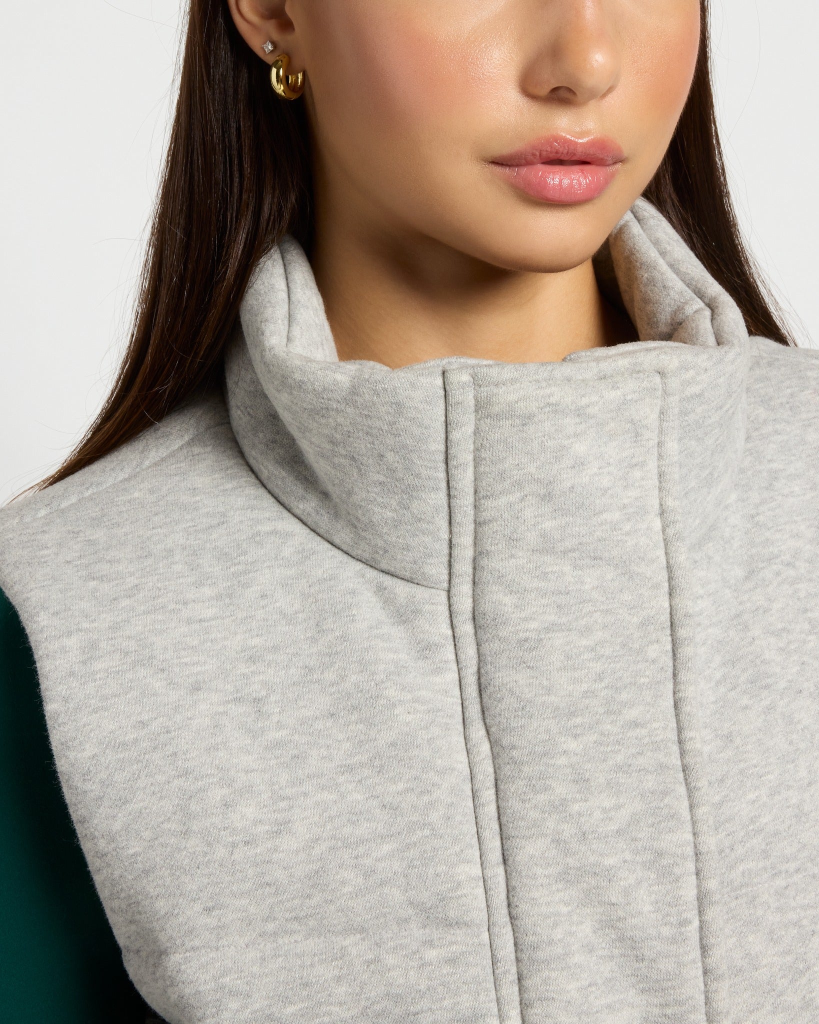 Athletic Heather $|& Interval Harmony Puffer Vest - SOF Full Front