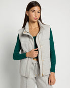 Athletic Heather $|& Interval Harmony Puffer Vest - SOF Front