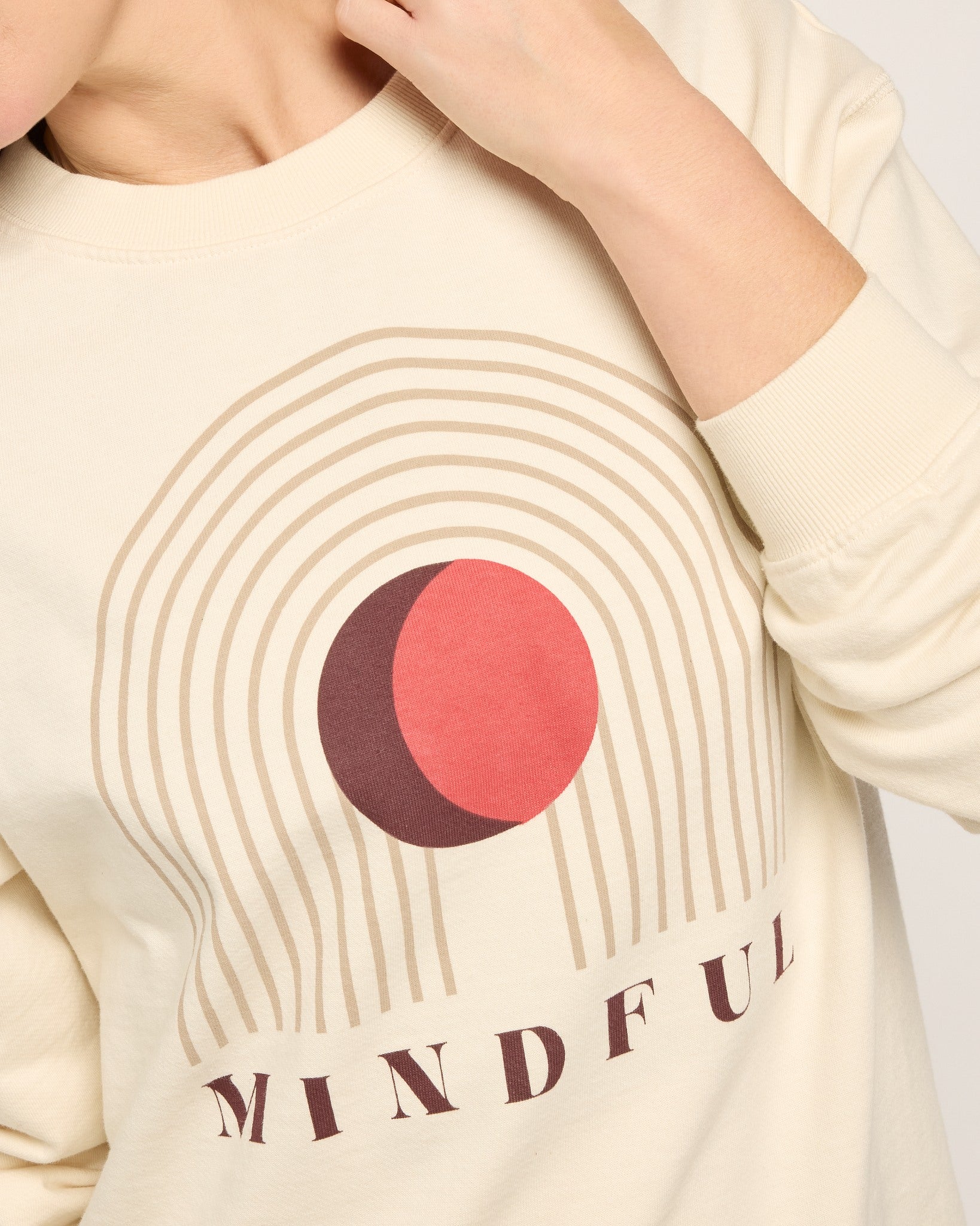 Cream $|& Interval Ivy Sweatshirt Mindful Graphic - SOF Full Front
