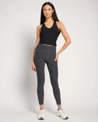 Night Sky Heather $|& Interval FlowHeather Sculpt Stride Long Crop Tank - UGC On Fig