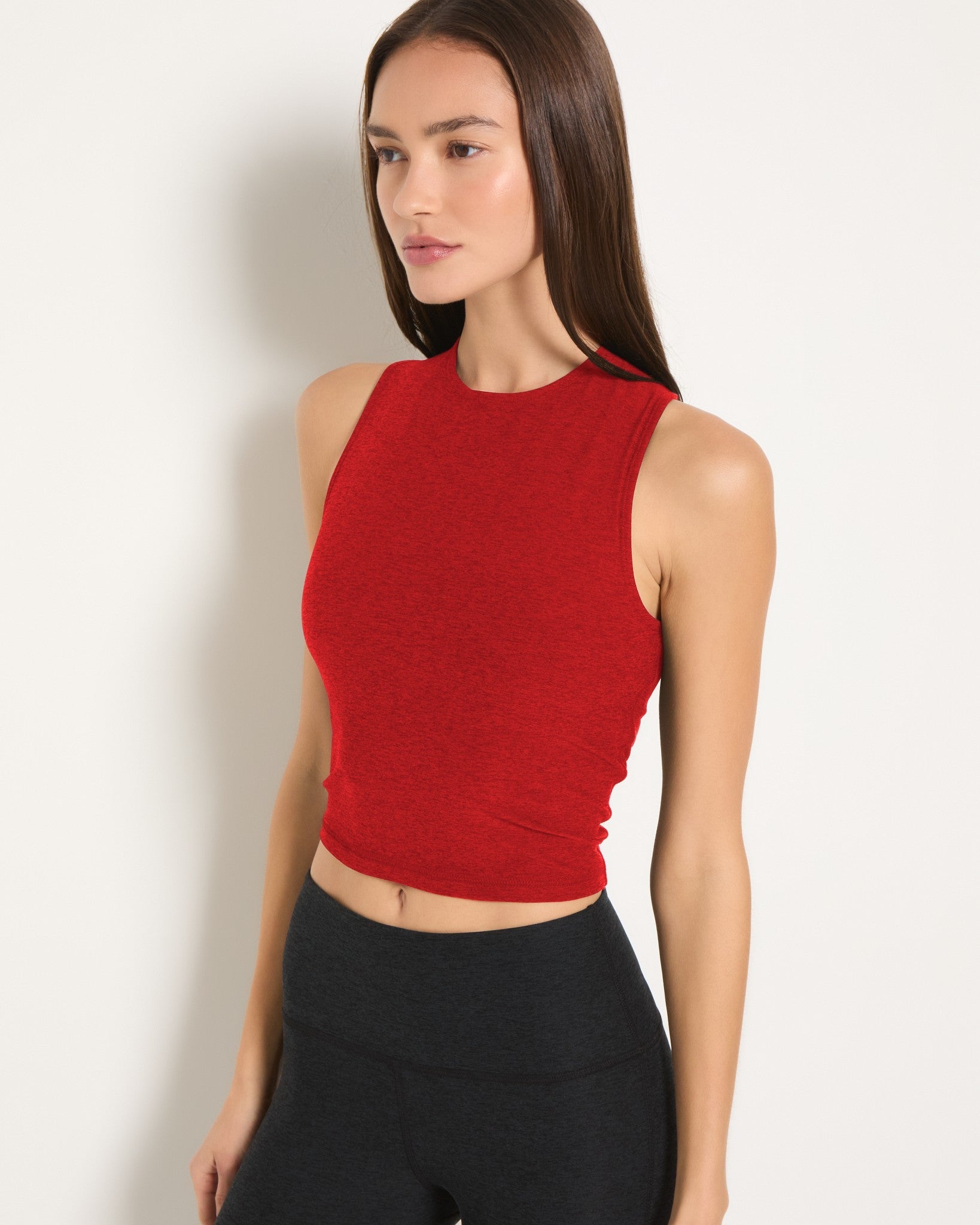 Love Red Heather $|& Interval FlowHeather Sculpt Boost Tank - SOF Front
