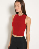 Love Red Heather $|& Interval FlowHeather Sculpt Boost Tank - SOF Front
