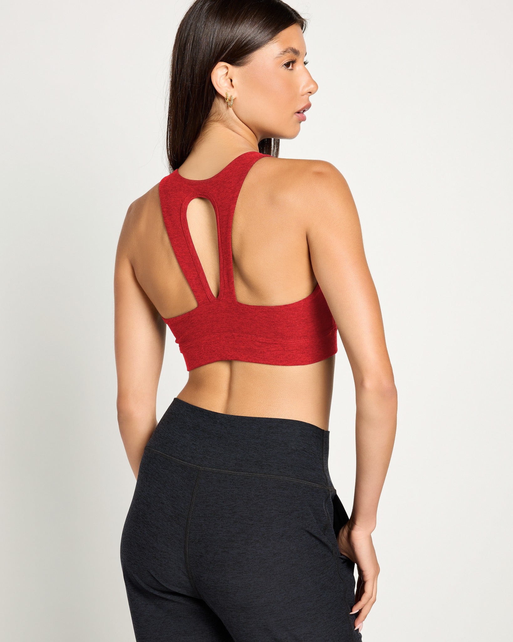 Love Red Heather $|& Interval FlowHeather Sculpt Ivy Bra - SOF Back
