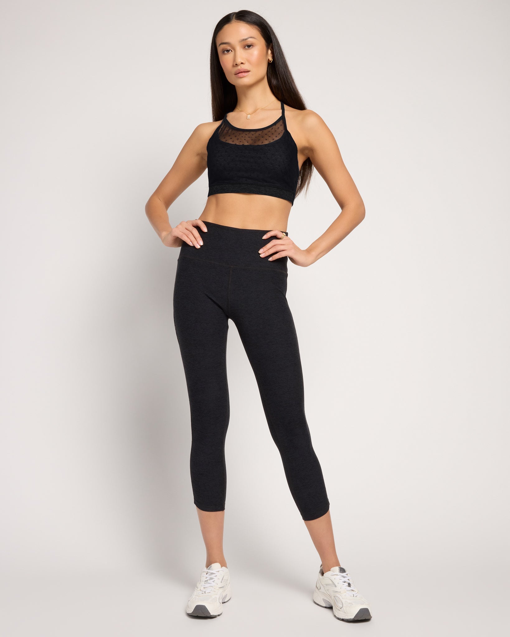 Night Sky Heather $|& Interval FlowHeather Sculpt Sleek Racer Back Bra - UGC On Fig