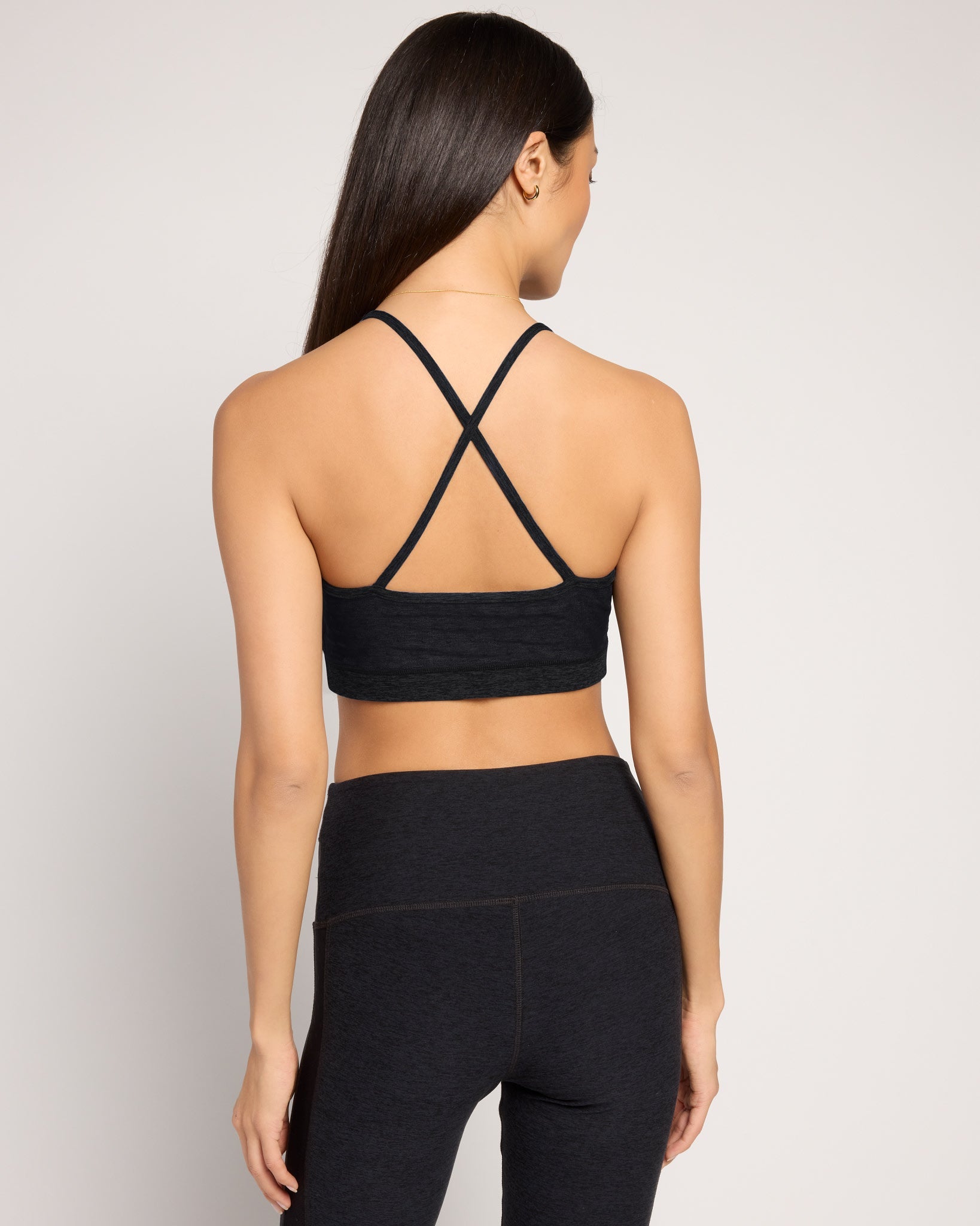 Night Sky Heather $|& Interval FlowHeather Sculpt Sleek Racer Back Bra - SOF Back