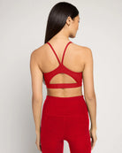Love Red Heather $|& Interval FlowHeather Sculpt Movement Racer Back Bra - SOF Back
