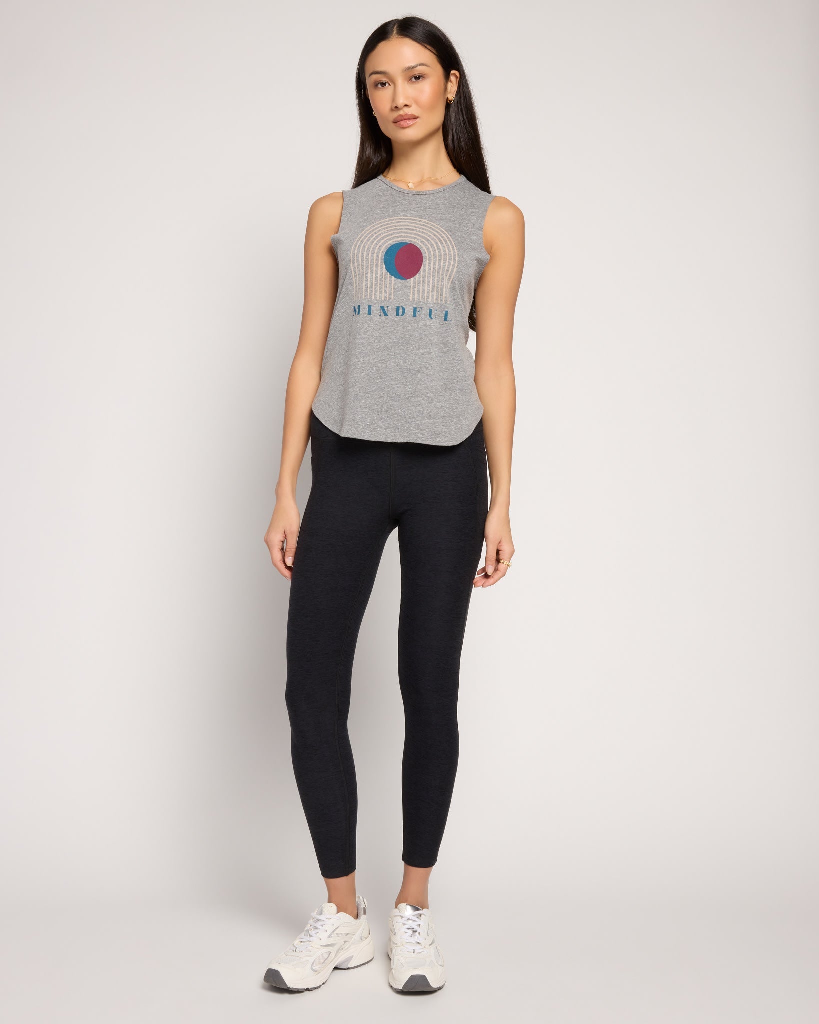 Heather Grey $|& Interval Aspire Graphic Tank Mindful - UGC On Fig