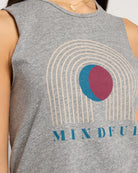 Heather Grey $|& Interval Aspire Graphic Tank Mindful - SOF Full Front