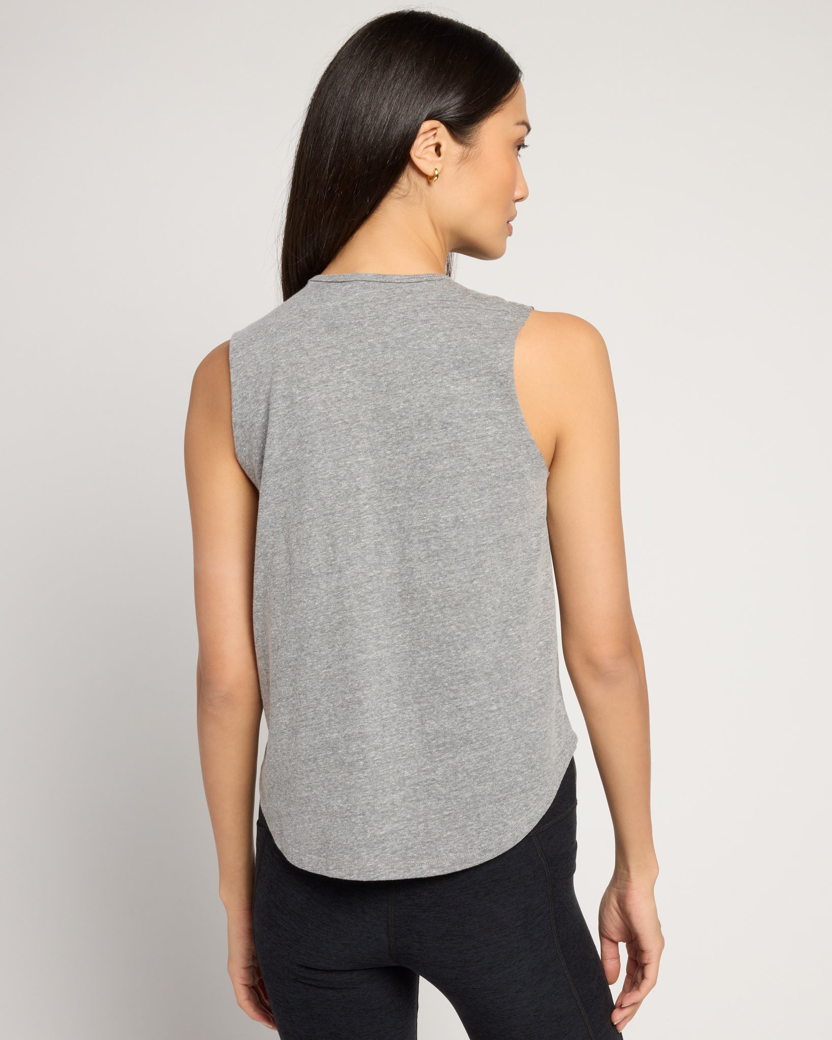 Heather Grey $|& Interval Aspire Graphic Tank Mindful - SOF Back