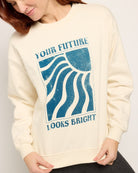Cream $|& Interval Ivy Sweatshirt: Your Future Looks Bright - SOF Full Front