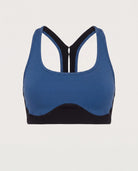 Deep Teal/Black $|& Interval CloudLight Scoreline Colorblocked Bra - Hanger Detail