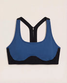 Deep Teal/Black $|& Interval CloudLight Scoreline Colorblocked Bra - Hanger Detail