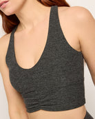 Heather Charcoal $|& Interval FlowHeather Sculpt Enchant Bra - SOF Full Front