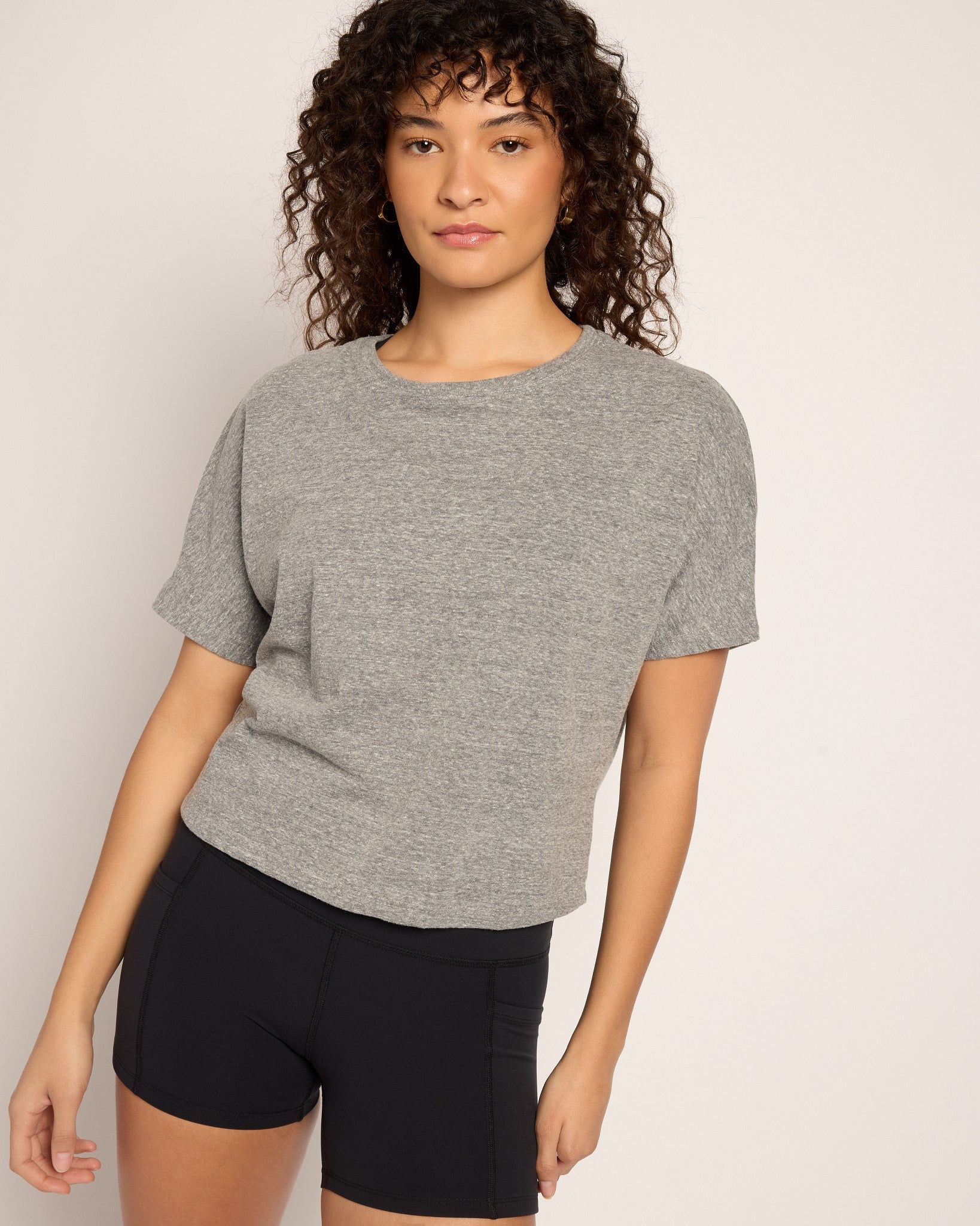 Heather Grey $|& Interval Mantra Short Sleeve Tee - SOF Front