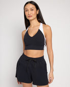 Black/White $|& Interval CloudLight Endurance Bra - SOF Front