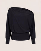Black $|& Interval CloudLight Rapid Off Shoulder Top - Hanger Detail