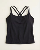 Black $|& Interval Cloudlight Nimble Long Crop Tank - Hanger Detail