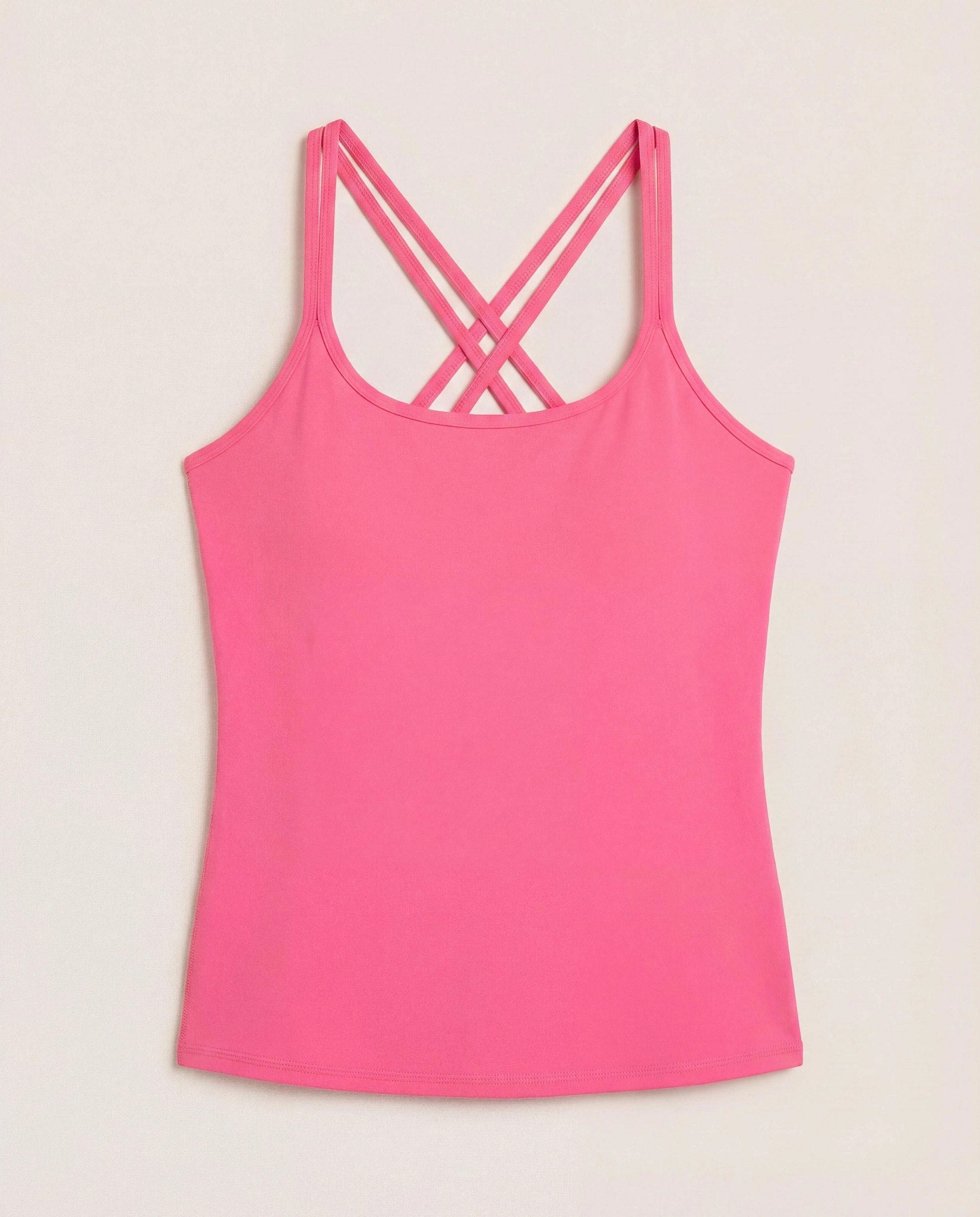 Fuchsia $|& Interval Cloudlight Nimble Long Crop Tank - Hanger Detail