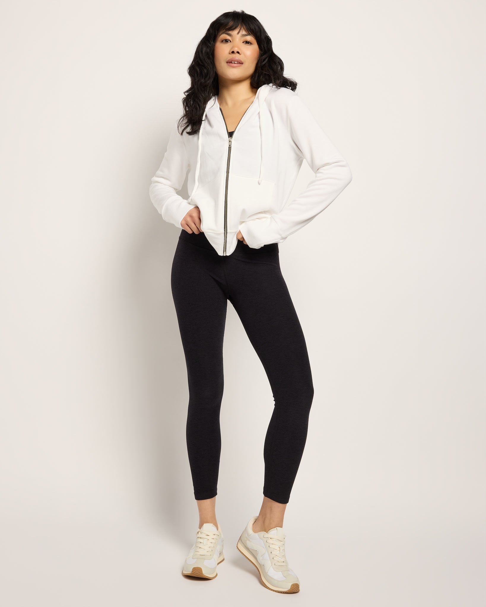 White $|& Interval Flex Fleece Zip Hoodie - UGC On Fig