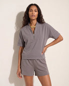 Charcoal $|& Interval Ridley Quarter Zip - SOF Front