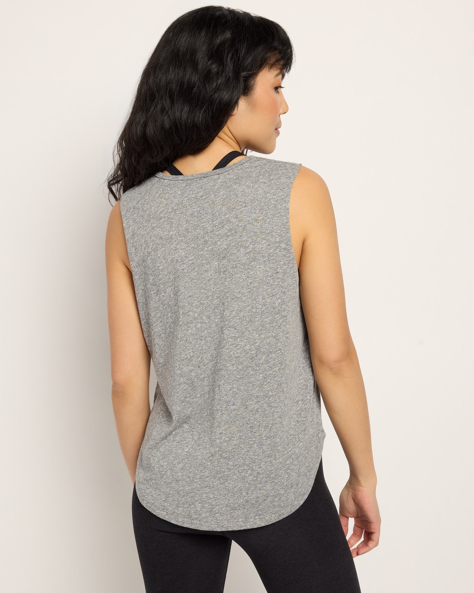 Heather Grey $|& Interval Aspire Graphic Tank Love Yourself - SOF Back
