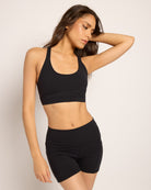 Black $|& Interval Cloudlight Speedy Strappy Bra - SOF Front