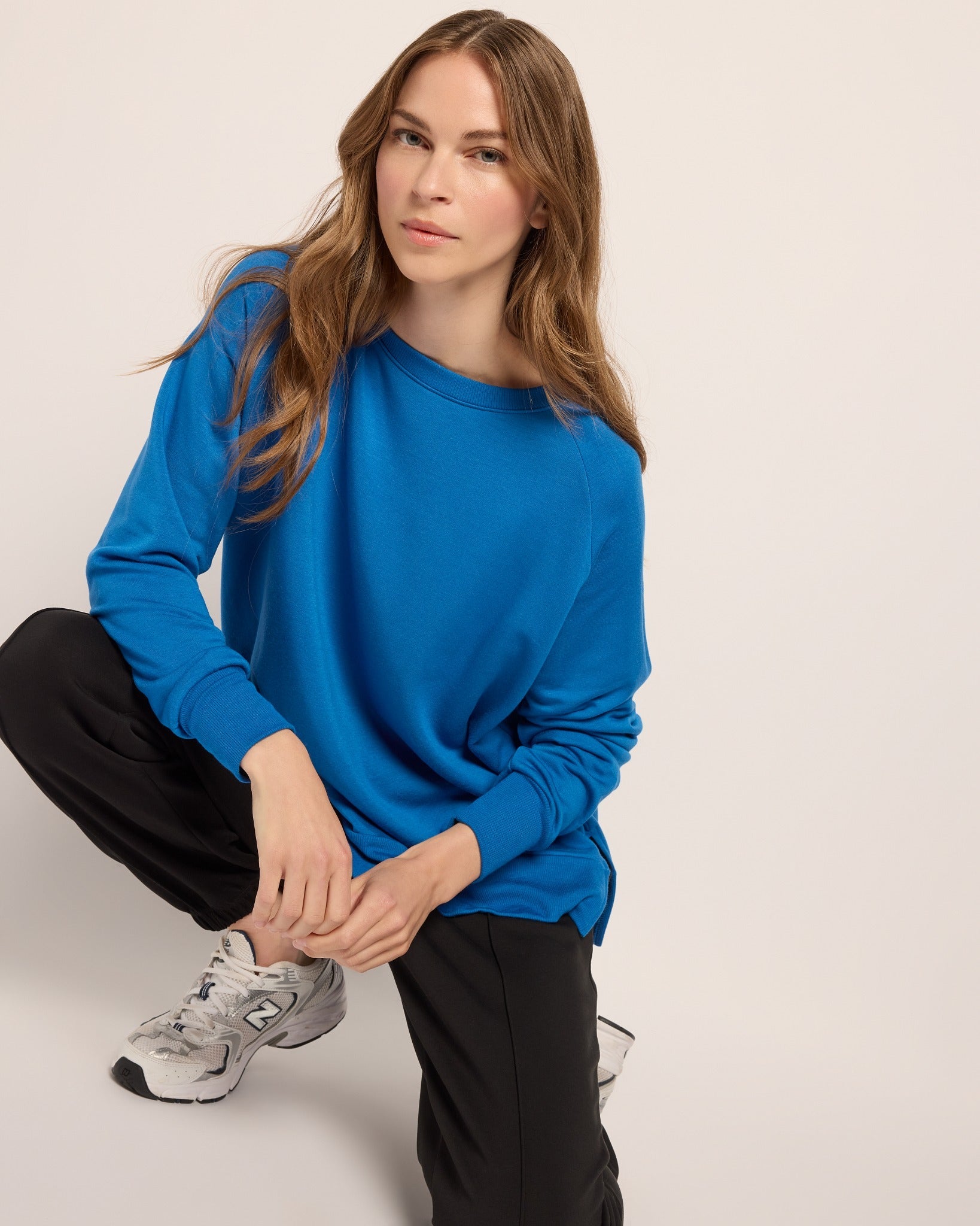 Electric Cobalt $|& Interval Flex Fleece Crew - SOF Front