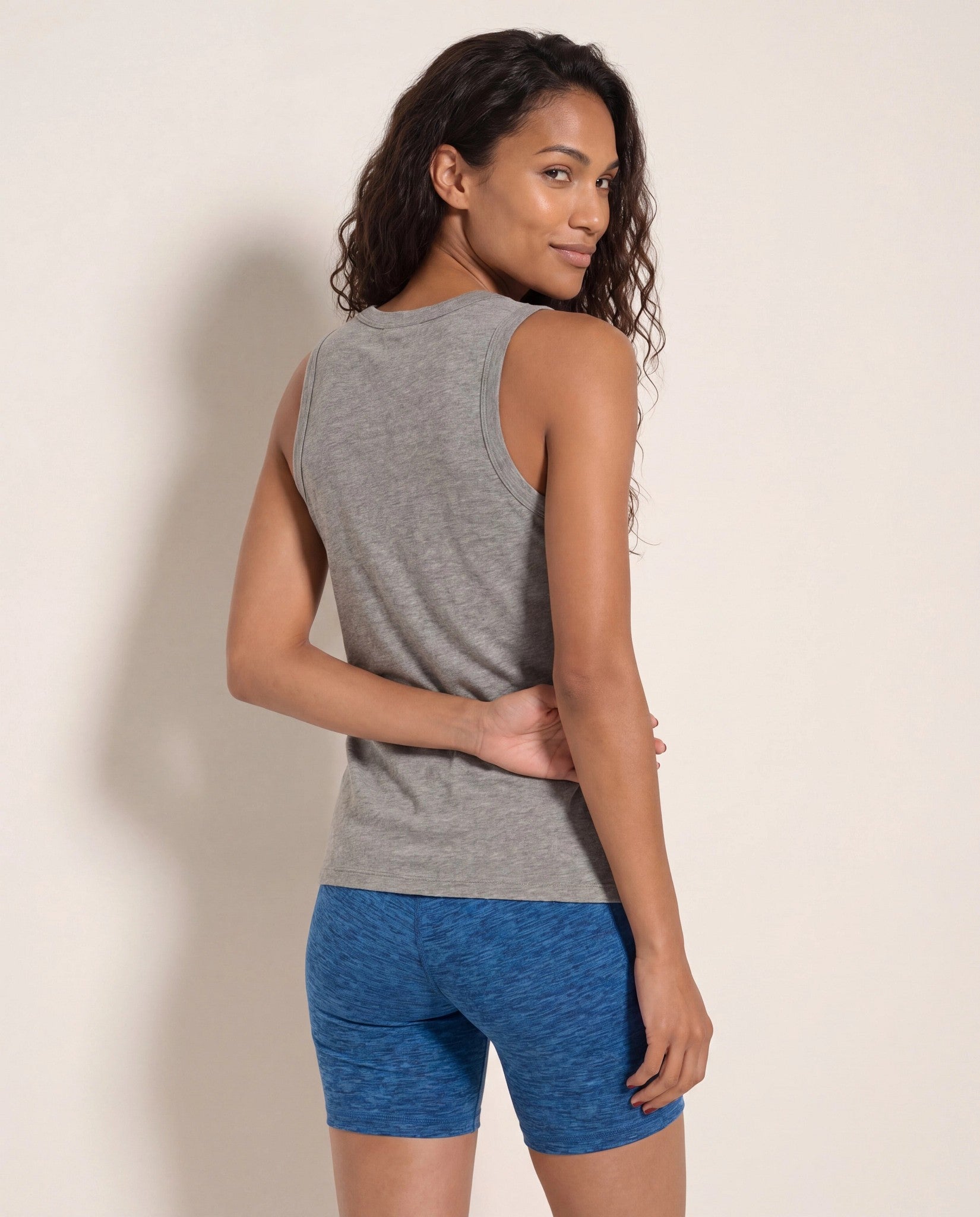 Heather Grey $|& Interval Terrain Muscle Tank - Find Joy In The Journey - SOF Back