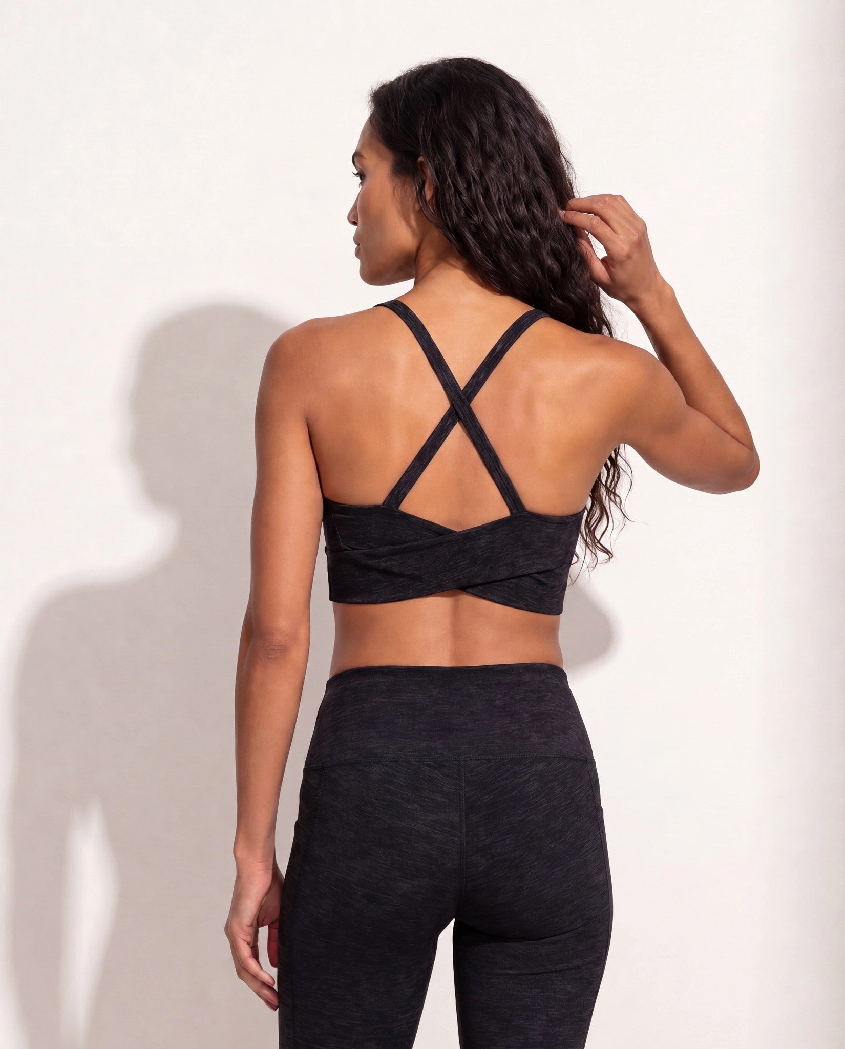 Night Sky Heather $|& Interval Flowheather Sculpt Tenacity Bra - SOF Back