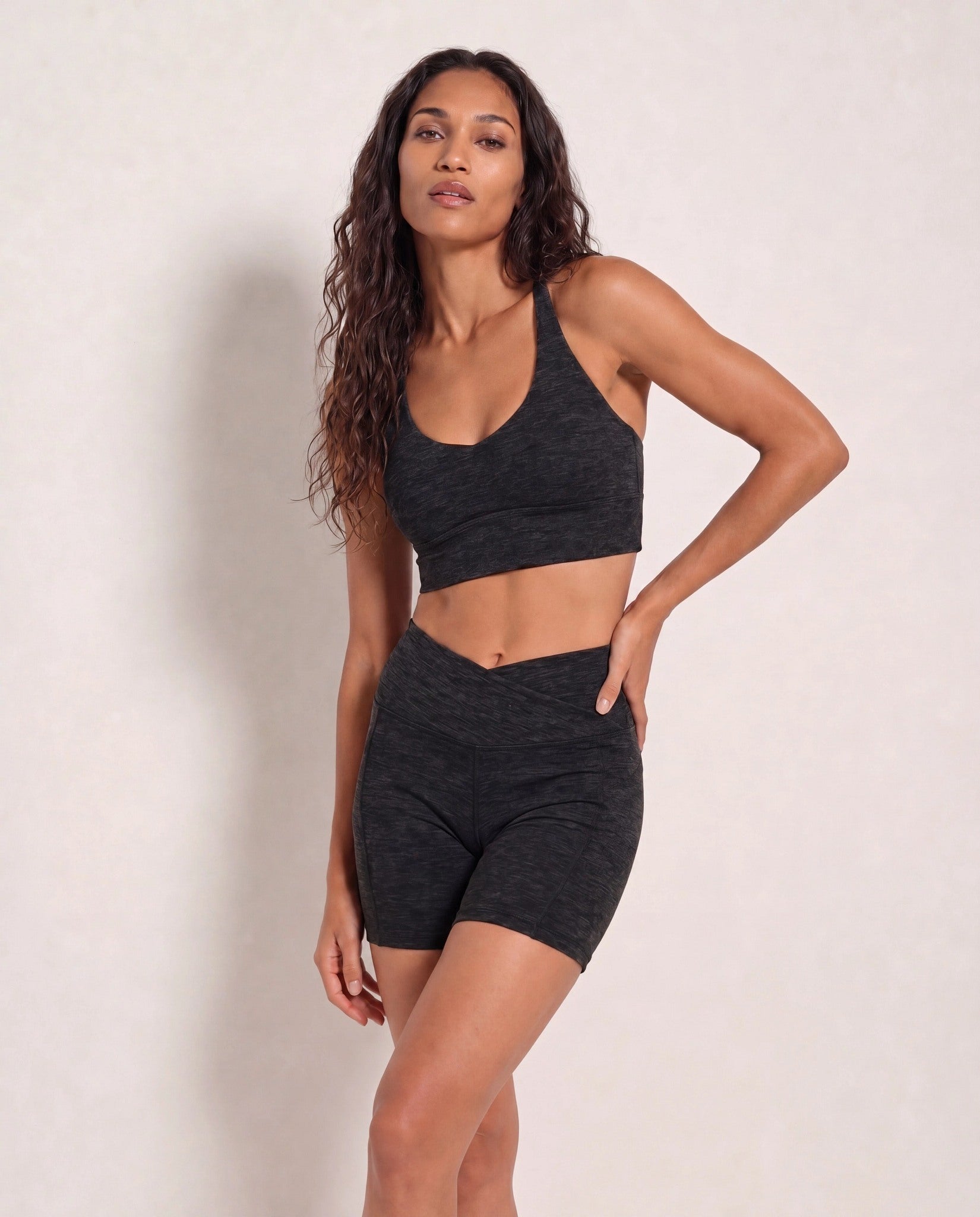 Night Sky Heather $|& Interval Flowheather Sculpt Tenacity Bra - SOF Front