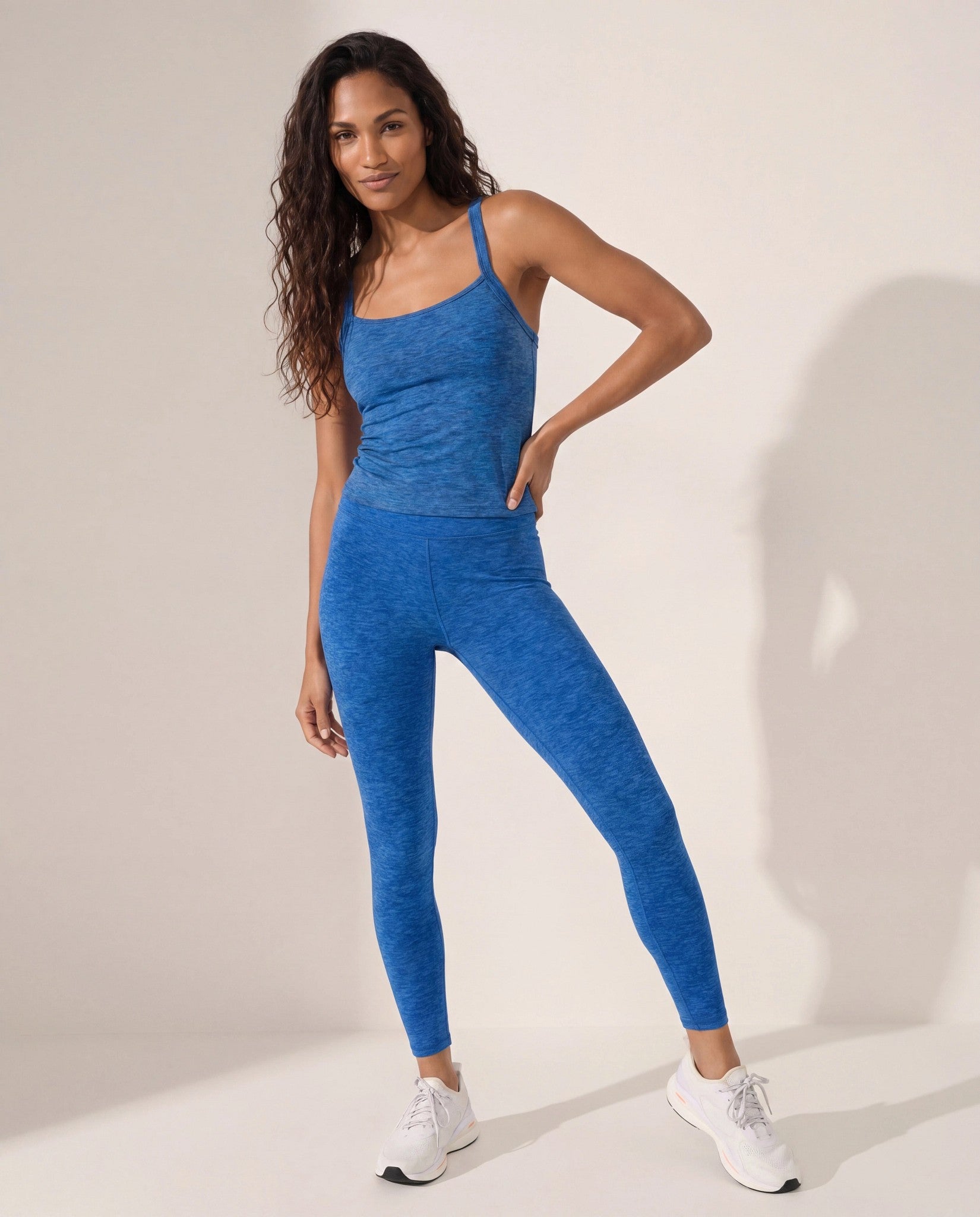 Electric Cobalt Heather $|& Interval Flowheather Sculpt Willpower Crop Tank - UGC On Fig