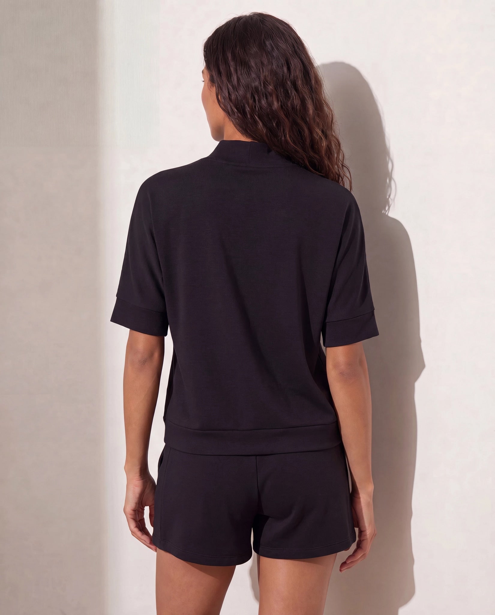 Black $|& Interval Ridley Quarter Zip - SOF Back