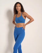 Electric Cobalt Heather $|& Interval Flowheather Sculpt Ferocity Bra - SOF Front