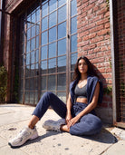 Ink Navy $|& Interval Tri Blend Energize Sweatpant - SOF Side