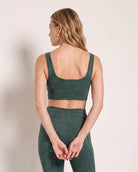 Hunter Green $|& Interval FlowHeather Sculpt Drive Bra - SOF Back
