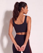 Night Sky Heather $|& Interval FlowHeather Sculpt Drive Bra - SOF Back