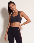 Night Sky Heather $|& Interval FlowHeather Sculpt Drive Bra - SOF Front