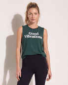 Hunter Green $|& Interval Aspire Graphic Tank - SOF Front