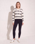 Ivory/Black Stripe $|& Interval Maritime Hooded Sweater - UGC On Fig