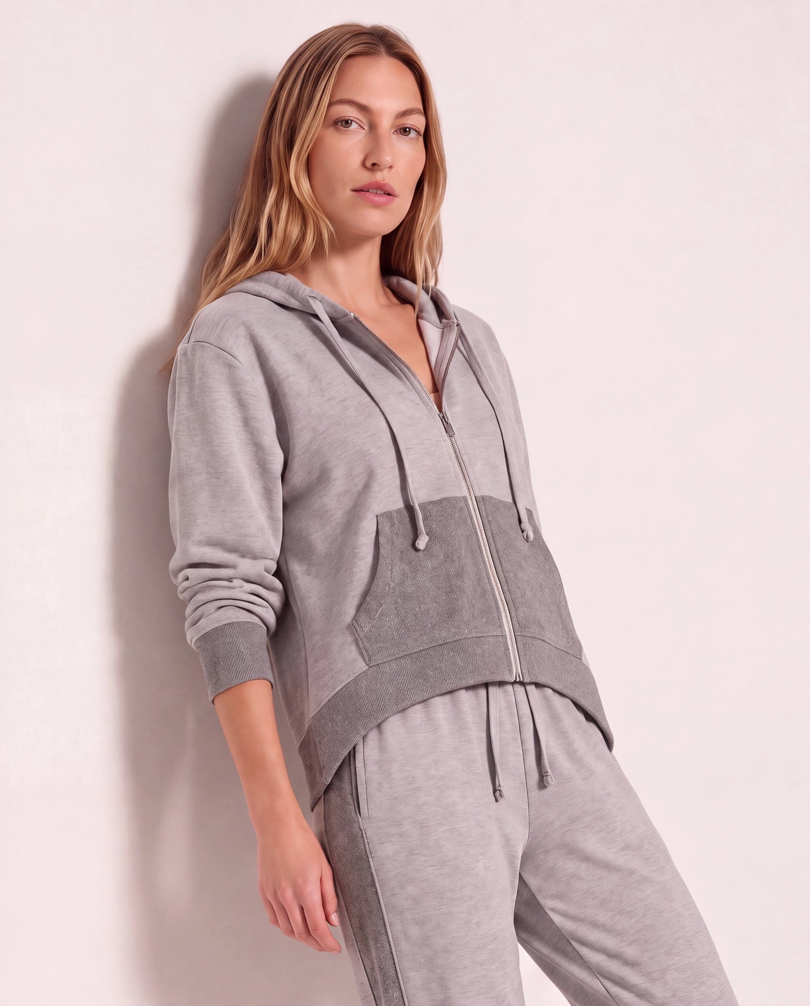 Heather Grey $|& Interval Modal Fleece Presto Zip Hoodie - UGC On Fig