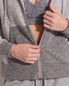 Heather Grey $|& Interval Modal Fleece Presto Zip Hoodie - SOF Full Front