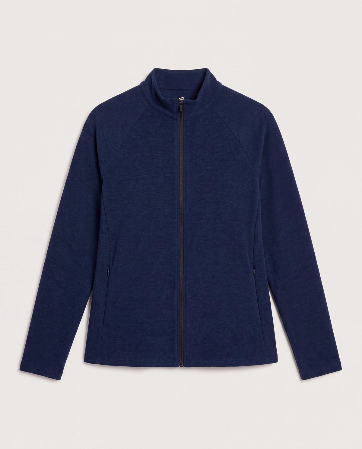 Ink Navy Heather $|& Interval FlowHeather Sculpt Relay Jacket - Hanger Detail