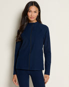 Ink Navy Heather $|& Interval FlowHeather Sculpt Relay Jacket - SOF Front