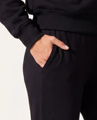 Black $|& Interval Interlock Incline Jogger - SOF Full Front