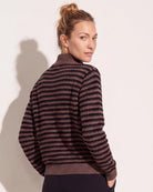 Walnut Stripe $|& Interval Influence Quarter Zip Sweater - SOF Back
