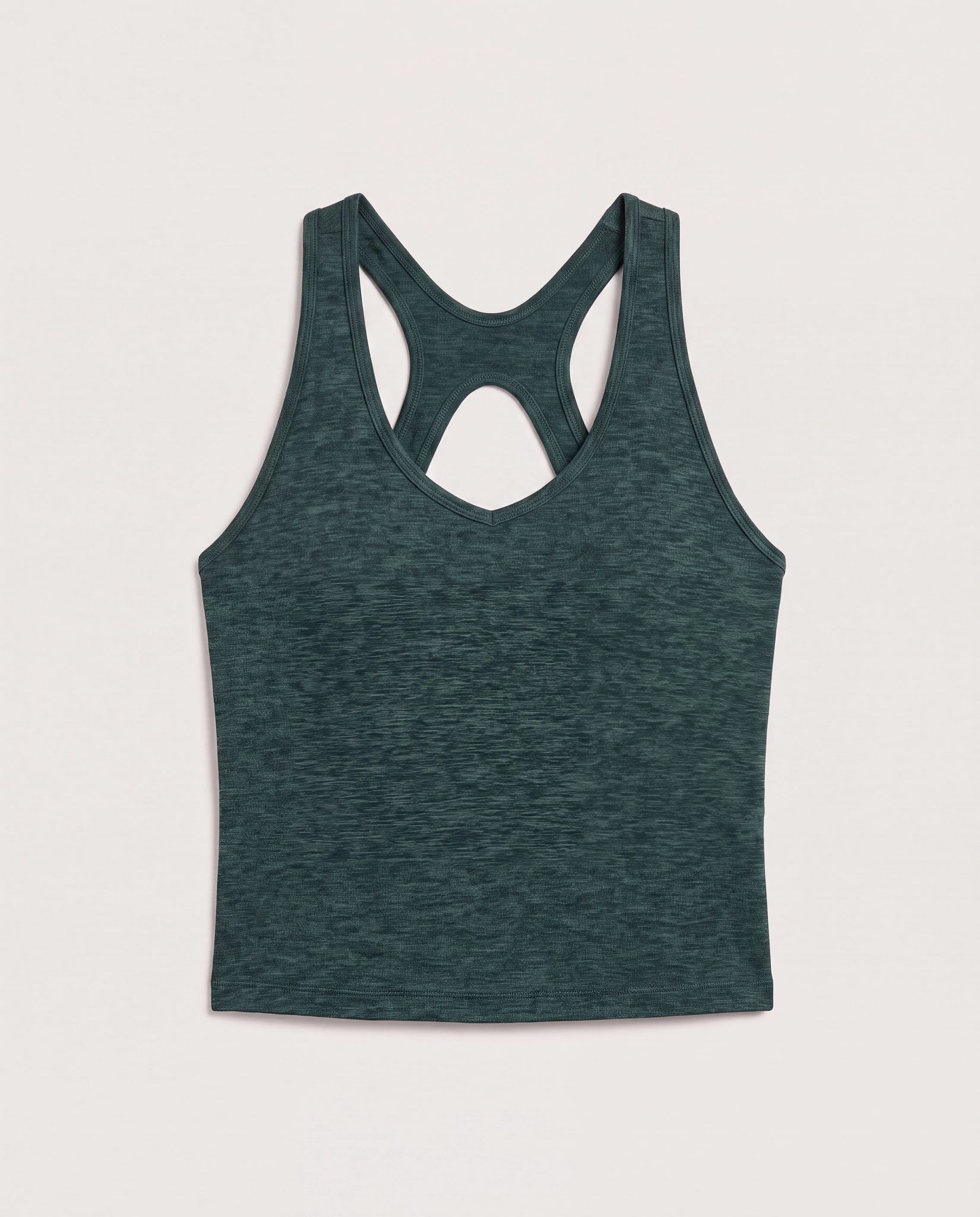 Hunter Green $|& Interval FlowHeather Sculpt Stride Long Crop Tank - Hanger Detail